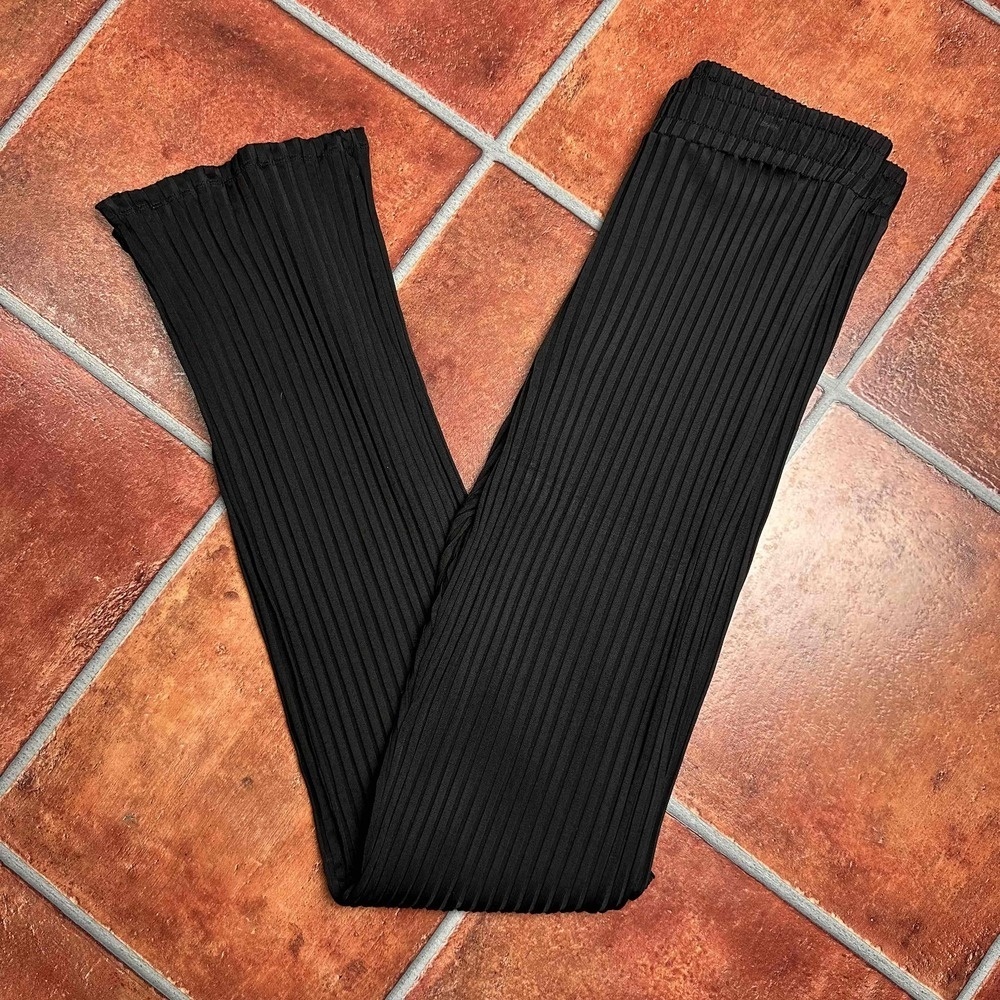 Birgitte Herskind Black Ribbed Rome Pants Size Small - Picture 2 of 16